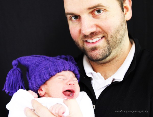 landry and purple hat